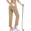 imagebaleaf Womens Golf Pant Winter Fleece Lined Pants with Belt Loops Pockets Travel Work CasualGbrown
