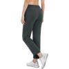 imagebaleaf Womens Golf Pant Winter Fleece Lined Pants with Belt Loops Pockets Travel Work CasualIdark Grey