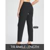 imagebaleaf Womens Golf Pants 78 Stretch Travel Casual Work Ankle Pants Pockets Petite Black L