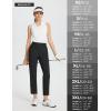 imagebaleaf Womens Golf Pants Petite Stretch Lightweight 78 Travel Pants Zip Pockets Casual Work AnkleBlack