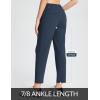 imagebaleaf Womens Golf Pants Petite Stretch Lightweight 78 Travel Pants Zip Pockets Casual Work AnkleBlue
