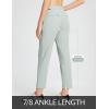 imagebaleaf Womens Golf Pants Petite Stretch Lightweight 78 Travel Pants Zip Pockets Casual Work AnkleGrey
