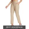 imagebaleaf Womens Golf Pants Petite Stretch Lightweight 78 Travel Pants Zip Pockets Casual Work AnkleKhaki
