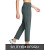 imagebaleaf Womens Golf Pants Petite Stretch Lightweight 78 Travel Pants Zip Pockets Casual Work AnkleSteel Gray