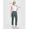 imagebaleaf Womens Golf Pants Petite Stretch Lightweight 78 Travel Pants Zip Pockets Casual Work AnkleSteel Gray