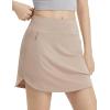 imagebaleaf Womens Golf Skirts with 5 Pockets High Waisted Skorts Tennis Athletic Running Casual Khaki M