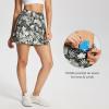imagebaleaf Womens Golf Skorts Tennis Skirts with Pockets Athletic Running Workout Sports02printed Gray Leaf