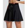 imagebaleaf Womens High Waisted 15 Swim Skirt Boxer Liner Quick Dry Bathing Suit Tankini Swimsuit Bottoms with Zipper PocketBlack