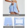 imagebaleaf Womens High Waisted 15 Swim Skirt Boxer Liner Quick Dry Bathing Suit Tankini Swimsuit Bottoms with Zipper PocketLight Blue