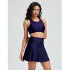 imagebaleaf Womens High Waisted 15 Swim Skirt Boxer Liner Quick Dry Bathing Suit Tankini Swimsuit Bottoms with Zipper PocketNavy Blue