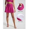 imagebaleaf Womens High Waisted 15 Swim Skirt Boxer Liner Quick Dry Bathing Suit Tankini Swimsuit Bottoms with Zipper PocketRose Red