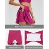imagebaleaf Womens High Waisted 15 Swim Skirt Boxer Liner Quick Dry Bathing Suit Tankini Swimsuit Bottoms with Zipper PocketRose Red