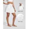 imagebaleaf Womens High Waisted 15 Swim Skirt Boxer Liner Quick Dry Bathing Suit Tankini Swimsuit Bottoms with Zipper PocketWhite