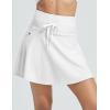imagebaleaf Womens High Waisted 15 Swim Skirt Boxer Liner Quick Dry Bathing Suit Tankini Swimsuit Bottoms with Zipper PocketWhite