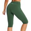 imagebaleaf Womens Hiking Long Shorts Knee Length Biker Shorts High Waist Leggings Pockets Hiking Athletic Outdoor Travel WorkoutArmy Green