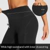 imagebaleaf Womens Hiking Long Shorts Knee Length Biker Shorts High Waist Leggings Pockets Hiking Athletic Outdoor Travel WorkoutBlack