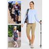 imagebaleaf Womens Hiking Long Shorts Knee Length Biker Shorts High Waist Leggings Pockets Hiking Athletic Outdoor Travel WorkoutKhaki