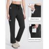 imagebaleaf Womens Hiking Pants Cargo Quick Dry Pants Water Resistant Loose Lightweight Travel Fishing Outdoor UPF50Black