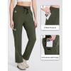 imagebaleaf Womens Hiking Pants Cargo Quick Dry Pants Water Resistant Loose Lightweight Travel Fishing Outdoor UPF50Dark Army Green