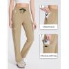 imagebaleaf Womens Hiking Pants Cargo Quick Dry Pants Water Resistant Loose Lightweight Travel Fishing Outdoor UPF50Shroom Taupe