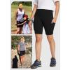 imagebaleaf Womens Hiking Shorts High Waist Biker Shorts Close Fit Cargo Zip Pockets Running Outdoor Travel WorkoutBlack