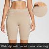 imagebaleaf Womens Hiking Shorts High Waist Biker Shorts Close Fit Cargo Zip Pockets Running Outdoor Travel WorkoutKhaki