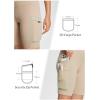 imagebaleaf Womens Hiking Shorts High Waist Biker Shorts Close Fit Cargo Zip Pockets Running Outdoor Travel WorkoutKhaki