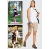 imagebaleaf Womens Hiking Shorts High Waist Biker Shorts Close Fit Cargo Zip Pockets Running Outdoor Travel WorkoutKhaki