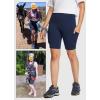 imagebaleaf Womens Hiking Shorts High Waist Biker Shorts Close Fit Cargo Zip Pockets Running Outdoor Travel WorkoutNavy Blue