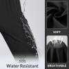 imagebaleaf Womens Hiking Water Resistant Pants UPF Roll Up Convertible Capri Pant Quick Dry Zipper Pockets Travel FishingBlack