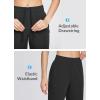 imagebaleaf Womens Hiking Water Resistant Pants UPF Roll Up Convertible Capri Pant Quick Dry Zipper Pockets Travel FishingBlack