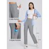 imagebaleaf Womens Hiking Water Resistant Pants UPF Roll Up Convertible Capri Pant Quick Dry Zipper Pockets Travel FishingFrostgray