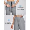 imagebaleaf Womens Hiking Water Resistant Pants UPF Roll Up Convertible Capri Pant Quick Dry Zipper Pockets Travel FishingFrostgray