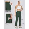 imagebaleaf Womens Hiking Water Resistant Pants UPF Roll Up Convertible Capri Pant Quick Dry Zipper Pockets Travel FishingGreen
