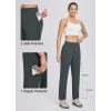 imagebaleaf Womens Hiking Water Resistant Pants UPF Roll Up Convertible Capri Pant Quick Dry Zipper Pockets Travel FishingGrey