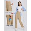 imagebaleaf Womens Hiking Water Resistant Pants UPF Roll Up Convertible Capri Pant Quick Dry Zipper Pockets Travel FishingKhaki