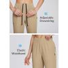 imagebaleaf Womens Hiking Water Resistant Pants UPF Roll Up Convertible Capri Pant Quick Dry Zipper Pockets Travel FishingKhaki