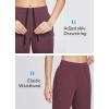 imagebaleaf Womens Hiking Water Resistant Pants UPF Roll Up Convertible Capri Pant Quick Dry Zipper Pockets Travel FishingWine Red