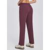 imagebaleaf Womens Hiking Water Resistant Pants UPF Roll Up Convertible Capri Pant Quick Dry Zipper Pockets Travel FishingWine Red