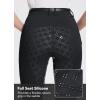 imagebaleaf Womens Horse Riding Pants Equestrian Full Seat Breeches Horseback Tights Silicone Zipped PocketBlack