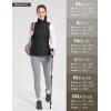 imagebaleaf Womens Lightweight Puffer Warm Vest Thermal Water Resistant Outwear Sleeveless Jacket Zip Pocket Winter OutdoorBlack