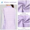imagebaleaf Womens Lightweight Puffer Warm Vest Thermal Water Resistant Outwear Sleeveless Jacket Zip Pocket Winter OutdoorDark Lavender