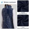 imagebaleaf Womens Lightweight Puffer Warm Vest Thermal Water Resistant Outwear Sleeveless Jacket Zip Pocket Winter OutdoorNavy Blue