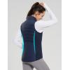 imagebaleaf Womens Lightweight Puffer Warm Vest Thermal Water Resistant Outwear Sleeveless Jacket Zip Pocket Winter OutdoorNavy Blue