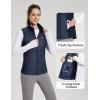 imagebaleaf Womens Lightweight Puffer Warm Vest Thermal Water Resistant Outwear Sleeveless Jacket Zip Pocket Winter OutdoorNavy Blue