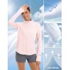 imagebaleaf Womens Lightweight Running Jacket Sun Protection Athletic Full Zip Long Sleeve Shirts UPF 50 Pockets CyclingLight Pink