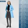 imagebaleaf Womens Long Rain Coat Packable Waterproof Windbreaker Lightweight Cycling Jacket with HoodSky Blue