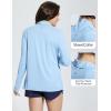 imagebaleaf Womens Long Sleeve Sun Shirts UPF 50 Lightweight Open Front Cardigan with Pockets Beach Cover Up SPF Sun WrapBluelong Sleeve