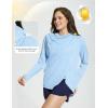 imagebaleaf Womens Long Sleeve Sun Shirts UPF 50 Lightweight Open Front Cardigan with Pockets Beach Cover Up SPF Sun WrapBluelong Sleeve