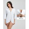 imagebaleaf Womens Long Sleeve Sun Shirts UPF 50 Lightweight Open Front Cardigan with Pockets Beach Cover Up SPF Sun WrapWhite34 Sleeve